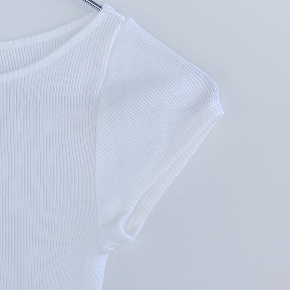Banana Republic Heavyweight Ribbed Cap Sleeve Tee - Picture 5 of 11